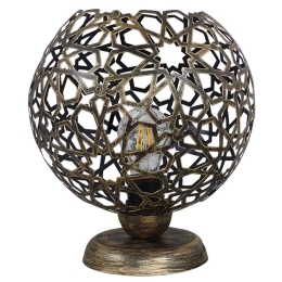 Φωτιστικό Επιτραπέζιο 09-0115 TL-07 Tunis Ε27 H28XΦ25cm Bronze Heronia Μέταλλο