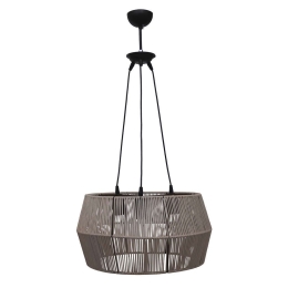 Φωτιστικό Οροφής 31-1369 Tx-03/40 3/E27 Νήμα Φ40 Φ43x85cm Somon Heronia Σχοινί,Μέταλλο