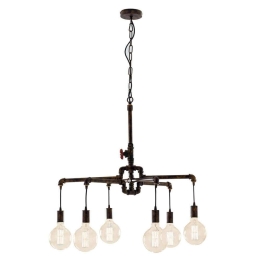 Φωτιστικό Οροφής Amarcord I-AMARCORD-S6 6xE27 Φ71cm 146cm Rust Luce Ambiente Design Μέταλλο