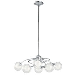 Φωτιστικό Οροφής Blog I-BLOG-6 6xG9 72x109cm Chrome Luce Ambiente Design Μέταλλο,Γυαλί