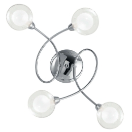 Φωτιστικό Οροφής - Πλαφονιέρα Blog I-BLOG-PL4 4xG9 60x44cm Chrome Luce Ambiente Design Μέταλλο,Γυαλί