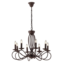 Φωτιστικό Οροφής - Πολυέλαιος Ginevra I-GINEVRA-8 8xE14 Φ70cm 120cm Rust Luce Ambiente Design