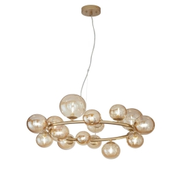 Φωτιστικό Οροφής Κρεμαστό I-Honey-S16 G9 161x82cm Gold Luce Ambiente Design