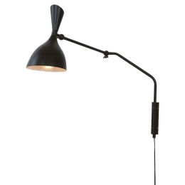 Φωτιστικό Τοίχου - Απλίκα Morgan I-MORGAN-AP-NER 1xE27 75x53cm Black Luce Ambiente Design Μέταλλο