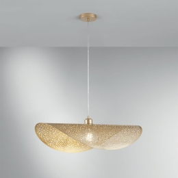 Φωτιστικό Οροφής Κρεμαστό I-RHEI-TARA-S60 E27 150x60x33cm Gold Luce Ambiente Design