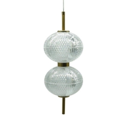 Φωτιστικό Οροφής Κρεμαστό Amarilla ID-4781 LED 30W 4000K 3000lm IP20 D15cm Clear-Gold Metanor