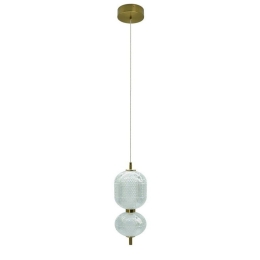 Φωτιστικό Οροφής Κρεμαστό Amarilla ID-4782 LED 30W 4000K 3000lm 15x12cm|15x18cm Clear-Gold Metanor
