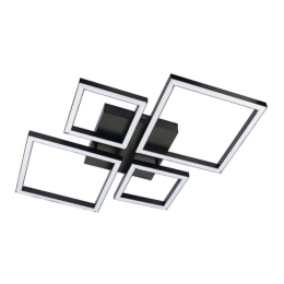 Φωτιστικό Οροφής 6050-BL 65cm Dim Led 5600Lm 70w 3000K/4000K/6000K Black Inlight