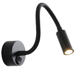 Φωτιστικό Τοίχου 43040-BL 7x38cm Led 250lm 3W 3000K Black Inlight