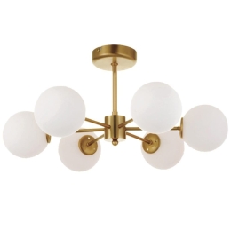 Φωτιστικό Οροφής 5015-6 55x25cm 6xG9 Gold-White Inlight