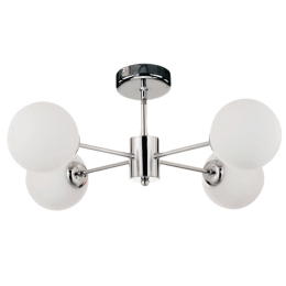 Φωτιστικό Οροφής 5014-4 45x25cm 4xG9 White-Chrome Inlight