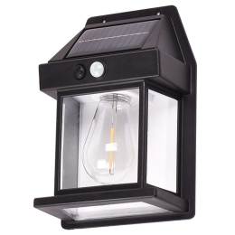 Φωτιστικό Τοίχου - Απλίκα Ηλιακή Faber 80204411S 12x6x17cm Led 200lm 3W 3000K Black itLighting