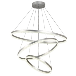 Φωτιστικό Οροφής 6095-A Led Dimmable Φ80cm 10000Lm 100W 3CCT Silver Inlight