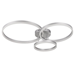 Φωτιστικό Οροφής 6094-A Led Dimmable Φ95cm 7500Lm 75W 3CCT Silver Inlight