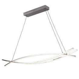 Φωτιστικό Οροφής 6093 Led Dimmable 120cm 7500Lm 75W 3CCT Chrome Inlight