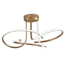 Φωτιστικό Οροφής 6096 Led Dimmable 60x37cm 5600Lm 56W 3CCT Gold Inlight