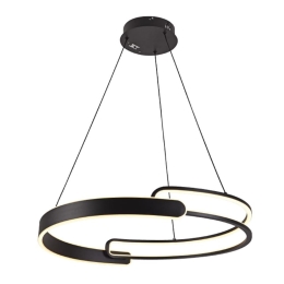 Φωτιστικό Οροφής 6107 Led Dimmable Φ60cm 700Lm 70W 3CCT Black Inlight