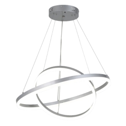 Φωτιστικό Οροφής 6095-Β Led Dimmable Φ60cm 6300Lm 58W 3CCT Silver Inlight