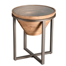 Τραπεζάκι Βοηθητικό JAM106 46x55,5cm Clear-Brown Espiel
