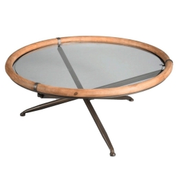 Τραπεζάκι Σαλονιού JAM110 100x40cm Clear-Brown Espiel