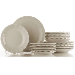 Σερβίτσιο Πιάτα Φαγητού Bergama (Σετ 18Τμχ) KX74069418 Cream Kutahya Porselen 18 τμχ Πορσελάνη