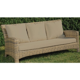 Καναπές 3 Θέσεων Με Μαξιλάρια 180x84x84 186504 Ivory Τριθέσιος