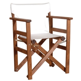 Πολυθρόνα Σκηνοθέτη Πτυσσόμενη 20104 52x60x85cm Brown-White