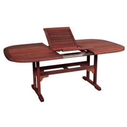 Τραπέζι Οβάλ Επεκτεινόμενο Αυτόματο 203466 Brown Red 100x150+50x75cm
