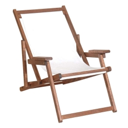 Σεζλόνγκ Πτυσσόμενη 213706 102x63x81cm Brown-White