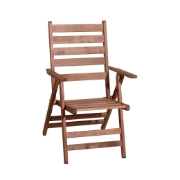 Πολυθρόνα Πτυσσόμενη 4 Θέσεων 213708 69x63x101cm Brown Σετ 2τμχ