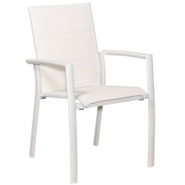 Πολυθρόνα Αλουμινίου Sienna 223919 56.5x62x89cm White