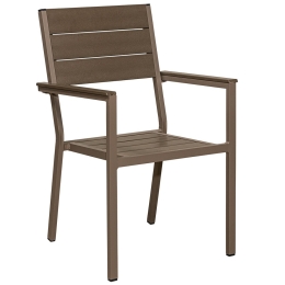 Πολυθρόνα Αλουμινίου Με Polywood 223935 56x54x90cm Brown