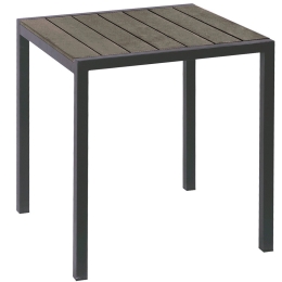 Τραπέζι Αλουμινίου Mε Polywood 223938 68x68x72cm Grey