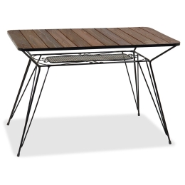 Τραπέζι Παραλ/μο Με Ξύλο 223948 120x70x73cm Natural-Black