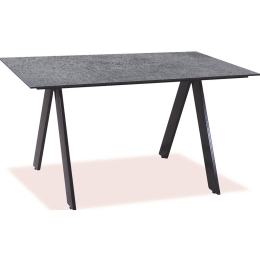 Τραπέζι Παραλ/μο Αλουμινίου Hpl 22512 120x80x75cm Black-Grey