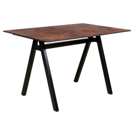 Τραπέζι Παραλ/μο Αλουμινίου Hpl 22515 140x80x75cm Black-Brown