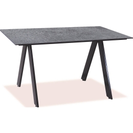 Τραπέζι Παραλ/μο Αλουμινίου Hpl 22520 160x90x75cm Black-Grey