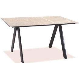 Τραπέζι Παραλ/μο Αλουμινίου Hpl 22521 160x90x75cm Beige-Black