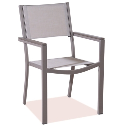 Πολυθρόνα Στοιβαζόμενη Κήπου 22525 57x60x87cm Grey