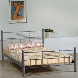 Κρεβάτι Μεταλλικό Ευρυδίκη 23981 208x168cm Grey King Size