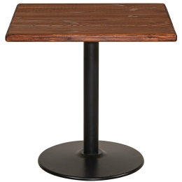 Τραπέζι Μεταλλικό Με Ξύλο 23996 80x80x73cm Black-Brown