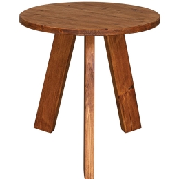 Τραπέζι Στρογγυλό Ξύλο Πεύκου 23997 80x73cm Natural