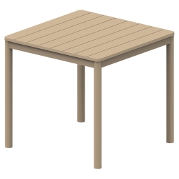 Τραπέζι Πολυπροπυλένιου 251429 80x80cm Taupe