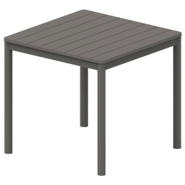 Τραπέζι Πολυπροπυλένιου 251430 80x80cm Dark Grey