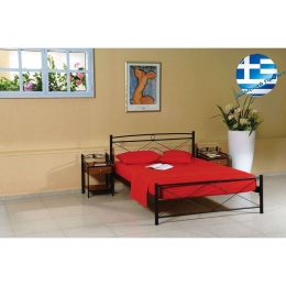 Κρεβάτι Μεταλλικό Πυραμίδα Διπλό 148x198 3654 Black Διπλό Μέταλλο