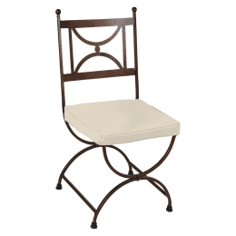Καρέκλα Μεταλλική Κύκλος 3754 42x52x92cm Beige-Brown