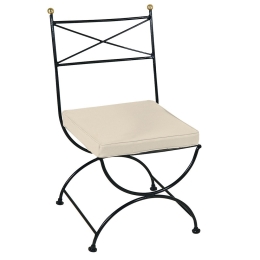 Καρέκλα Μεταλλική Χιαστί 3786 50x58x89cm Beige-Black
