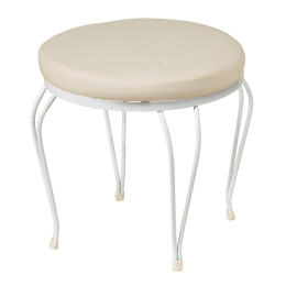 Σκαμπό Μεταλλικό 4658 44x40cm Beige-White