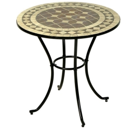 Τραπέζι Στρογγυλό Mosaic BS025-2012 76x75cm Black