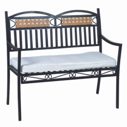 Καναπές 2 Θέσεων BS068-010 123X57X89cm Black-Brown Διθέσιος